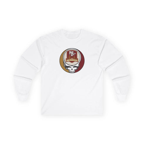 Grateful Dead - San Francisco 49ers Stealie Ultra Cotton Long Sleeve Tee - StealieShop